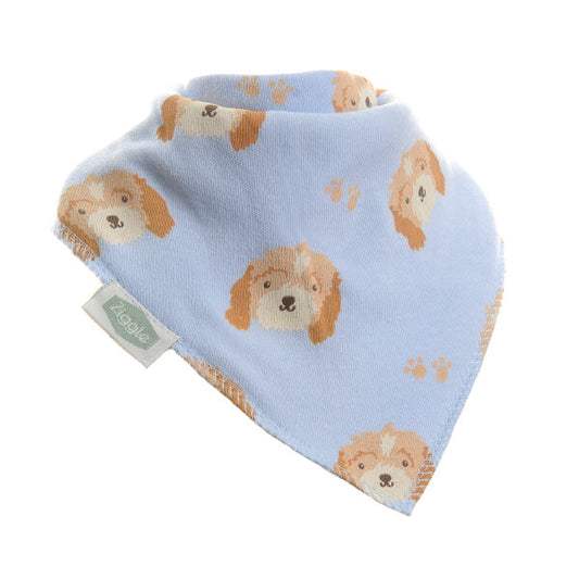 Ziggle Baby Boys Cockapoo Puppy Print Bib