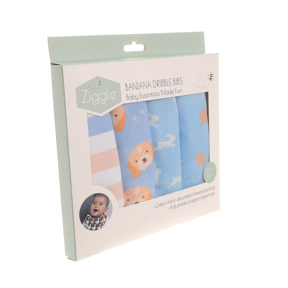 Ziggle Baby Boys Cub Bib Set