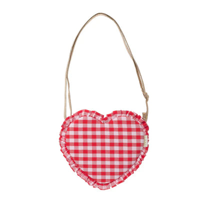Rockahula Girls Gingham Ruffle Love Heart Bag