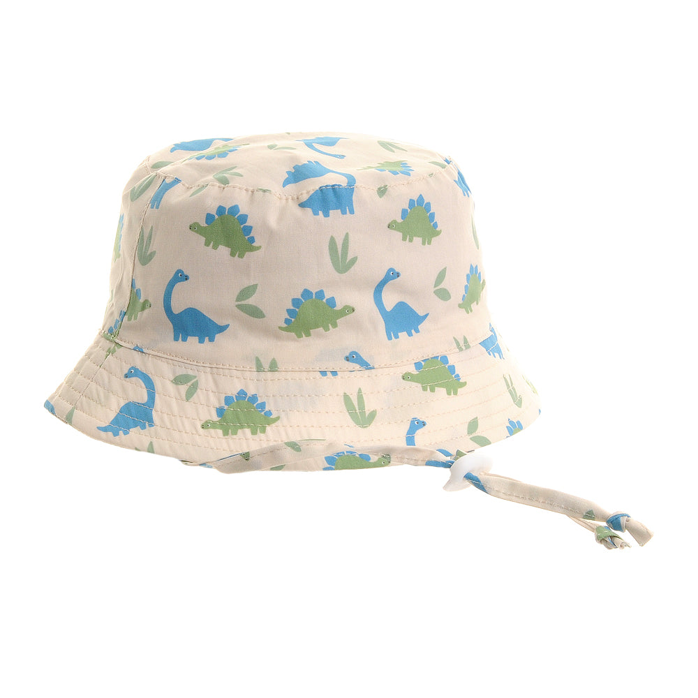 Ziggle Baby Boys Blue/Green Dinos Sun Hat