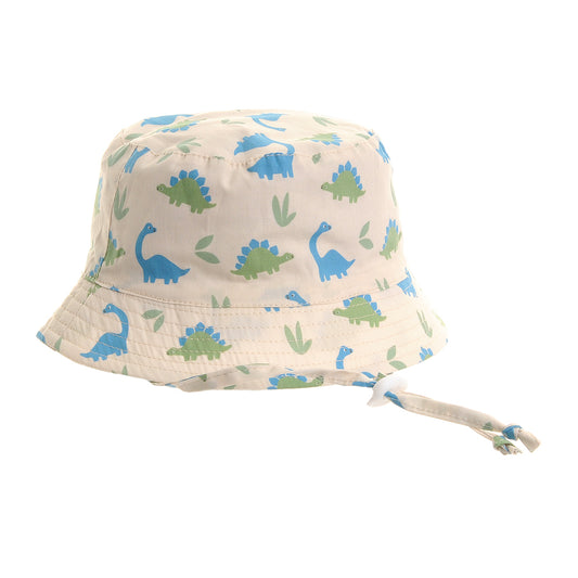 Ziggle Baby Boys Blue/Green Dinos Sun Hat