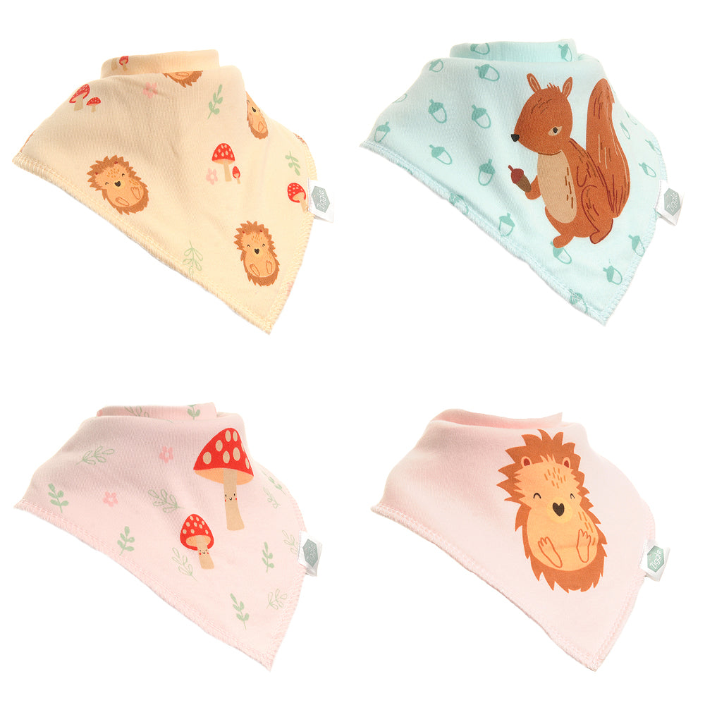 Ziggle Baby Girls Woodland Bib Set