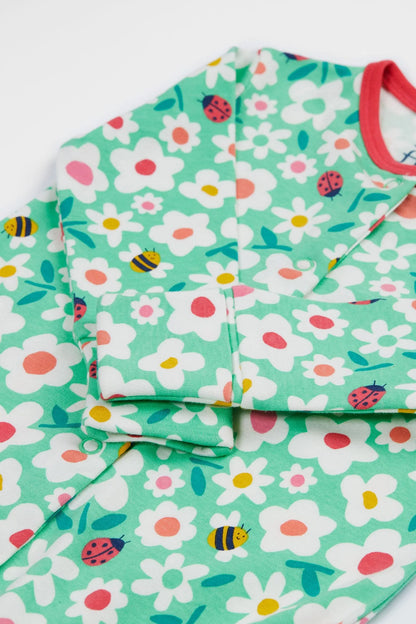 Frugi Baby Girl Busy Bugs Babygrow