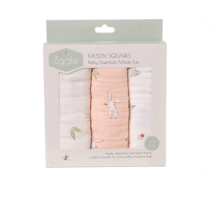 Ziggle Baby Girls Bunnies Muslin Set