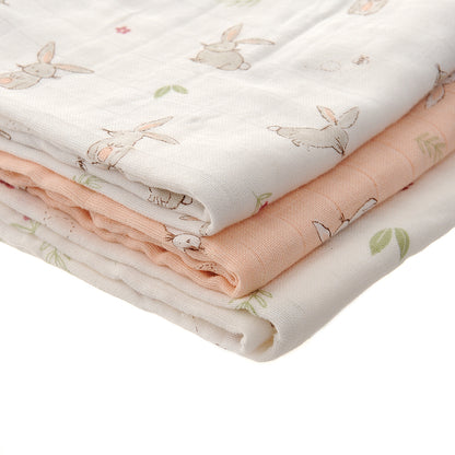 Ziggle Baby Girls Bunnies Muslin Set