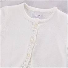 Emile et Rose Baby Girls Margot White Knit Cardigan