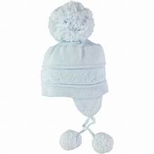 Emile et Rose Griffin Blue Knit Bobble Hat with Ear Flaps