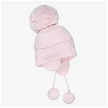 Emile et Rose Griffin Pink Knit Bobble Hat with Ear Flaps