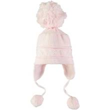 Emile et Rose Griffin Pink Knit Bobble Hat with Ear Flaps
