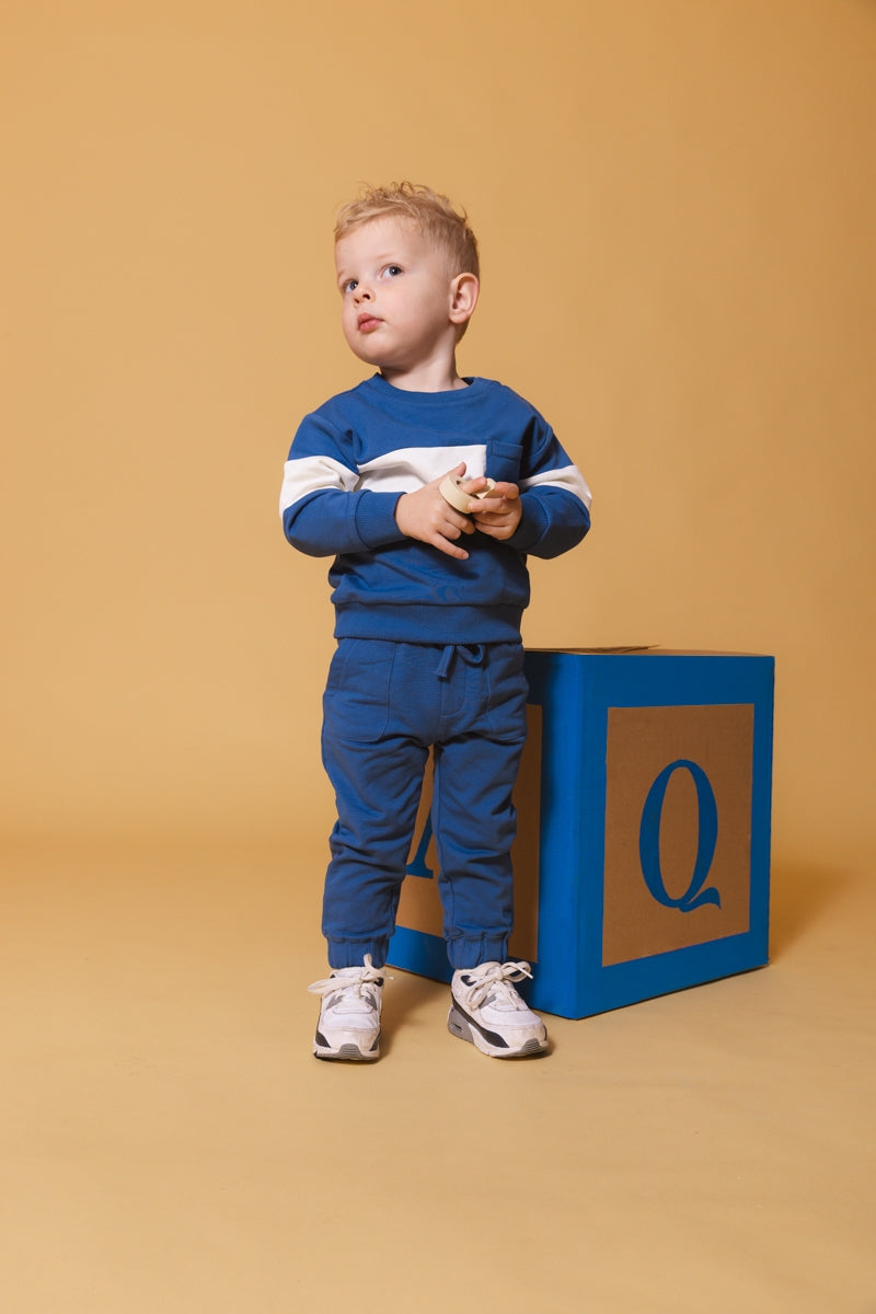 Quapi Boys Blue White Stripe Tracksuit