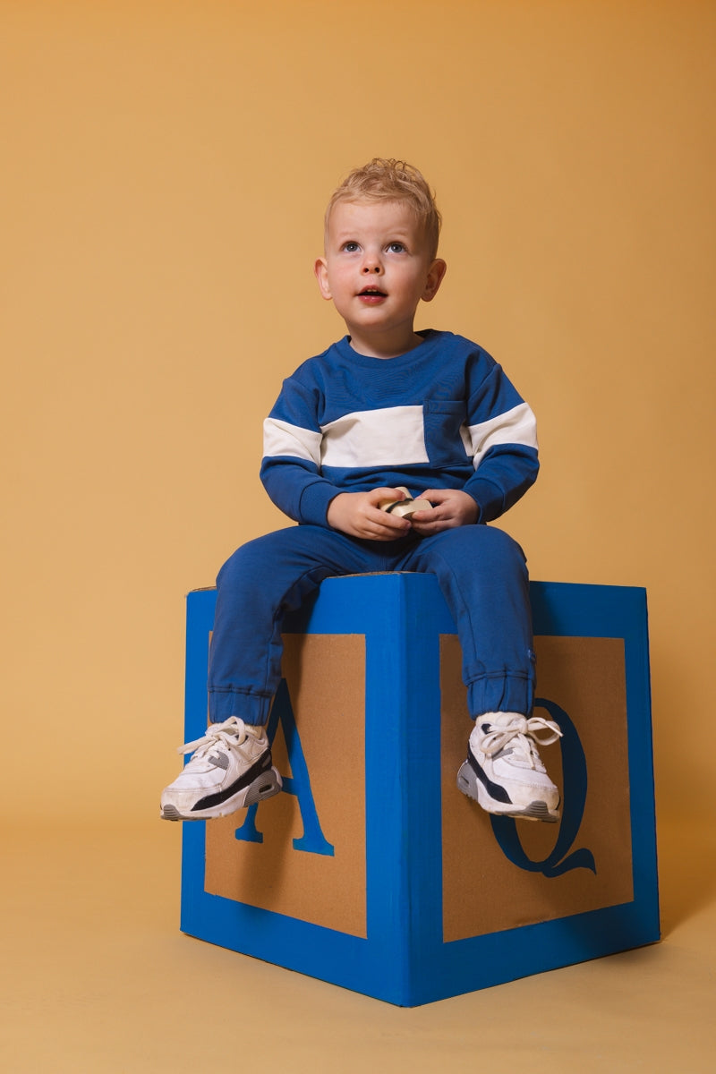 Quapi Boys Blue White Stripe Tracksuit