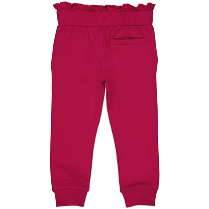 Quapi Girls Pink Red Ruffle Sweater And Trouser Set