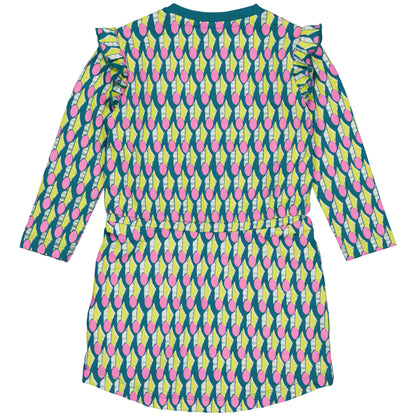 Quapi Girls Blue Graphic Dress