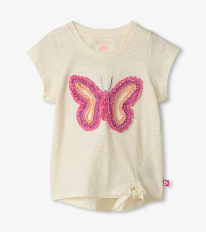 Hatley Girls Afterglow Butterfly Tie Front T-Shirt