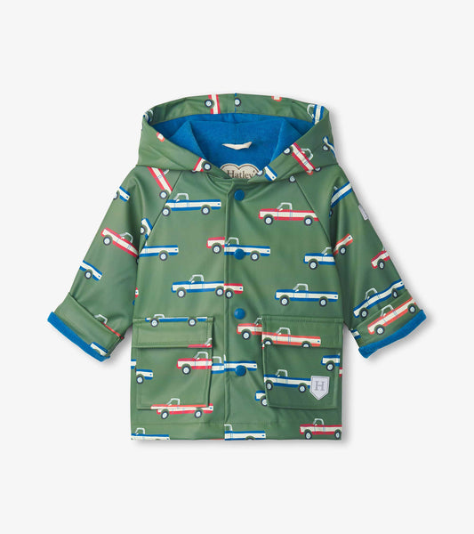 Hatley Boys Big Truck Pop Button Raincoat