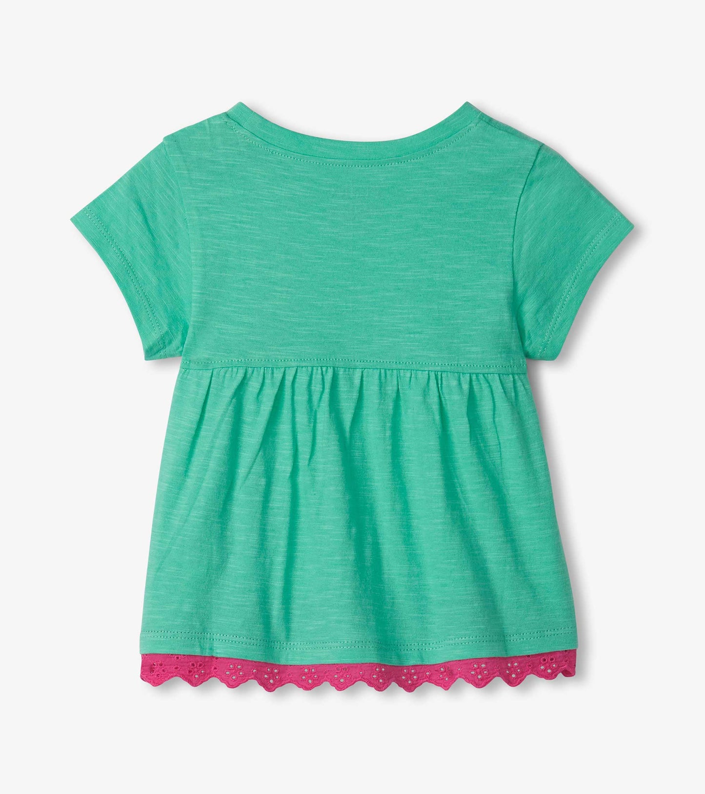 Hatley Baby Girls Giraffe Eyelet Trim Tee