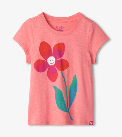 Hatley Girls Pink Daisy Graphic Tee