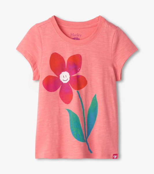 Hatley Girls Pink Daisy Graphic Tee