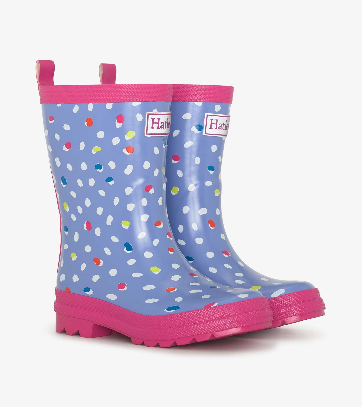 Hatley Girls Lots Of Dots Shiny Rain Boots