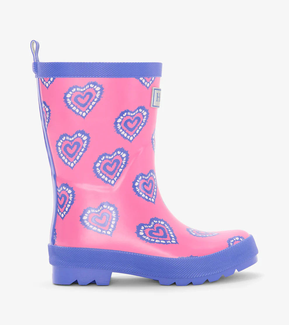 Hatley Girls Heart Burst Shiny Wellies