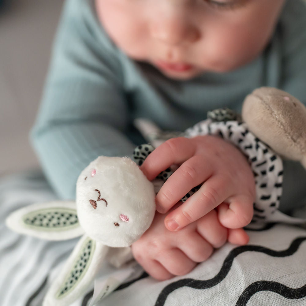 Ziggle Baby Girls Bunnies Wrist Rattles