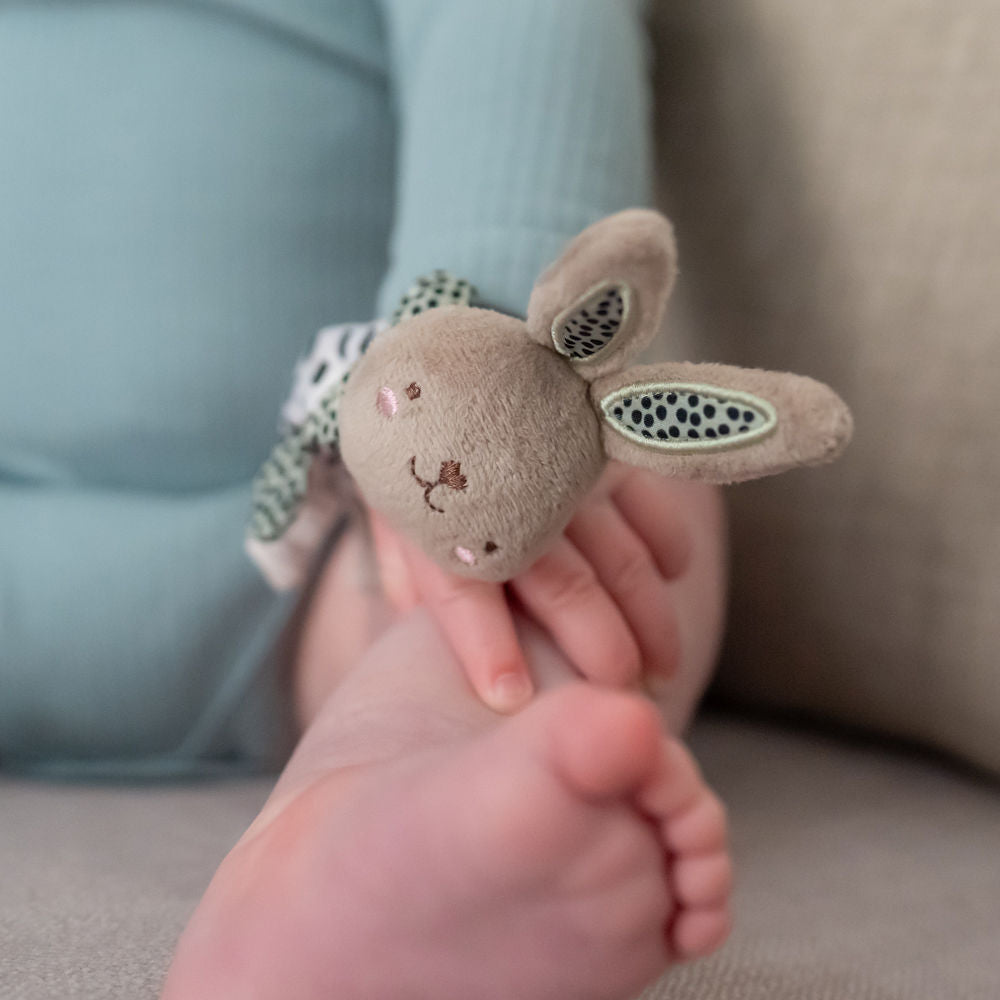 Ziggle Baby Girls Bunnies Wrist Rattles