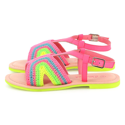 Billieblush Pink Rainbow Sandals