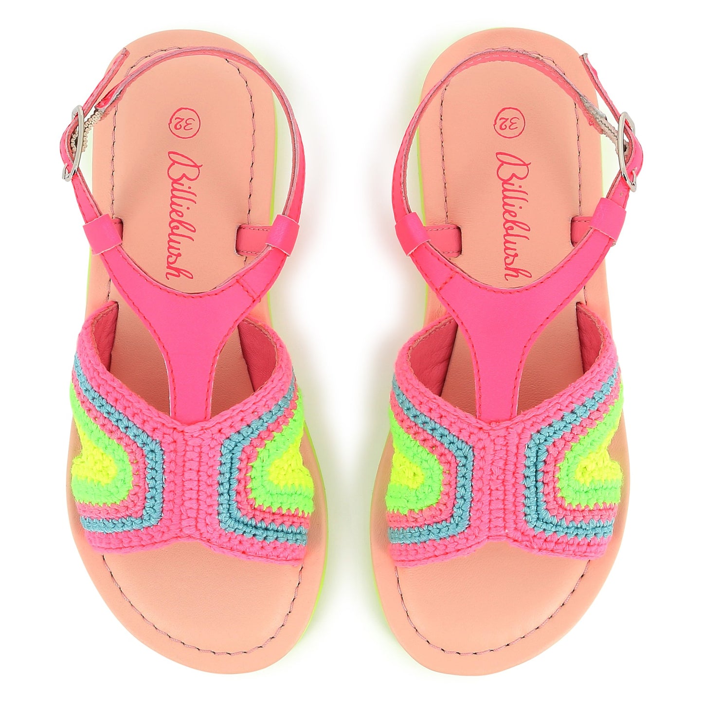 Billieblush Pink Rainbow Sandals