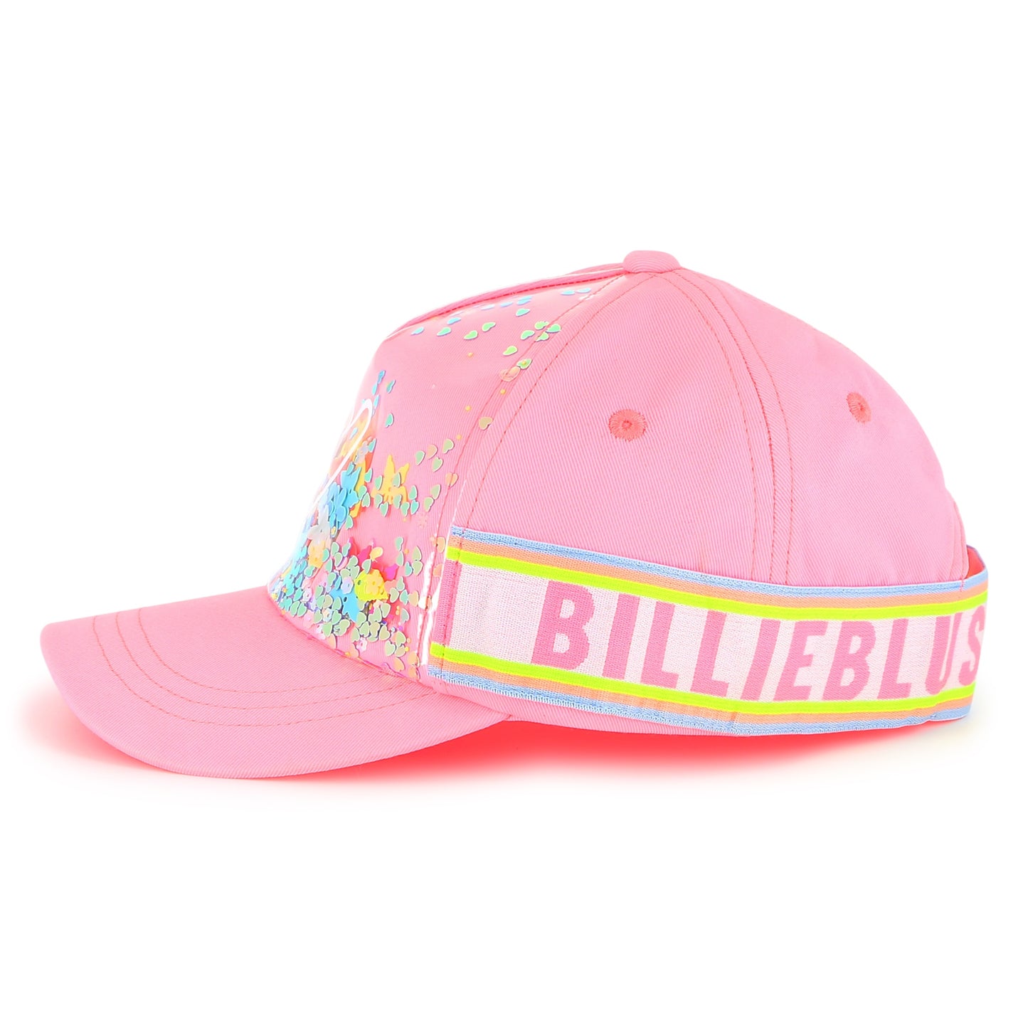 Billieblush Girls Pink Hearts and Flowers Baseball Style Cap