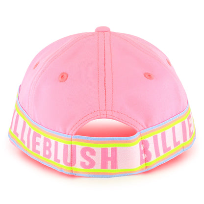 Billieblush Girls Pink Hearts and Flowers Baseball Style Cap