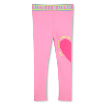 Billieblush Girls Pink Summer Heart Leggings