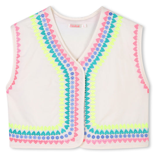 Billieblush Girls Multicolour Sleeveless Jacket