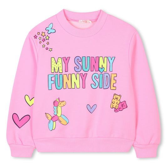 Billieblush Girls Pink Happy Summer Sweatshirt