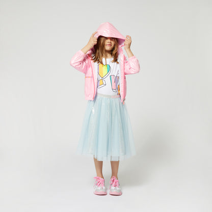 Billieblush Girls Pink Full Zip Windbreaker Jacket