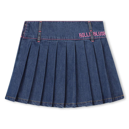 Billieblush Girls Denim Pleated Skirt