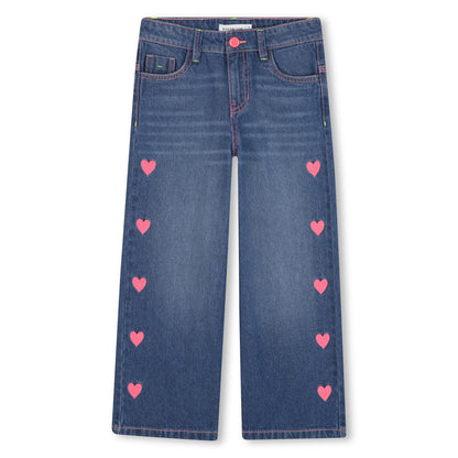 Billieblush Girls Baggy Denim Heart Jeans