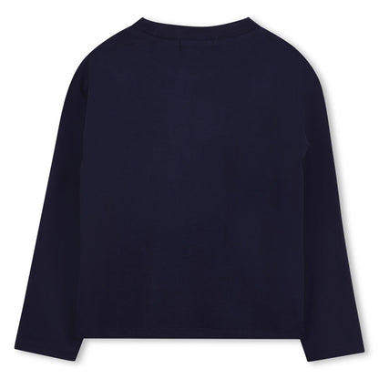 Billieblush Girls Navy & Pink NY Sunset Longsleeve Top
