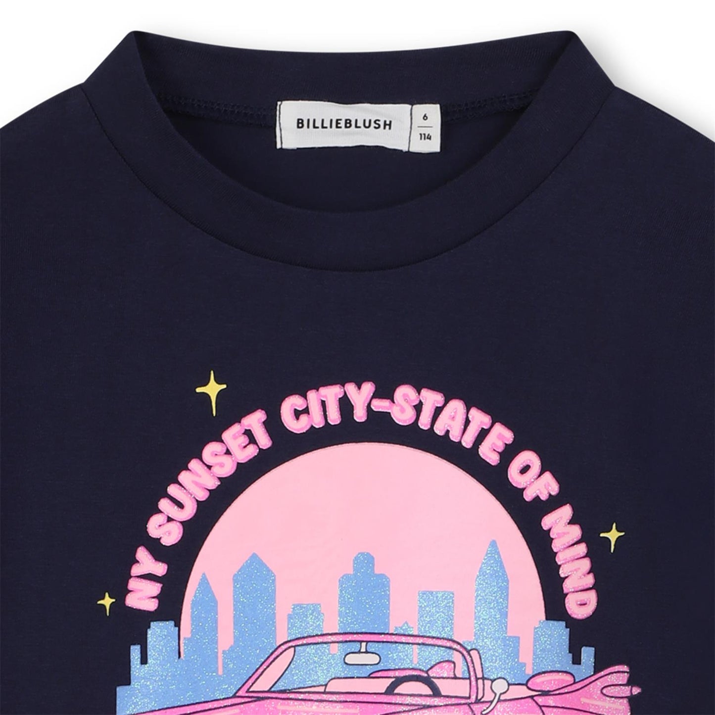 Billieblush Girls Navy & Pink NY Sunset Longsleeve Top