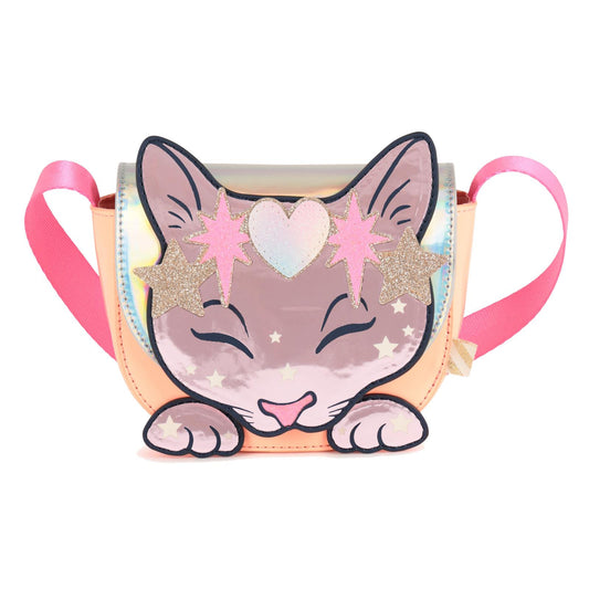 Billieblush Peach Sleeping Cat Handle Bag