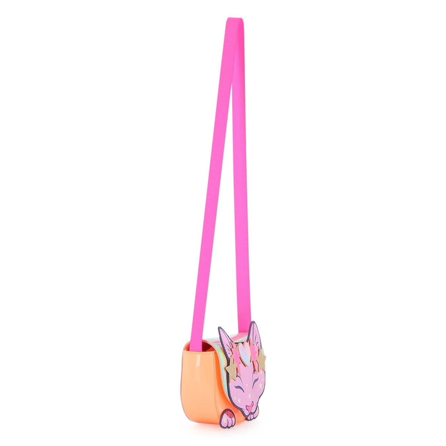 Billieblush Peach Sleeping Cat Handle Bag