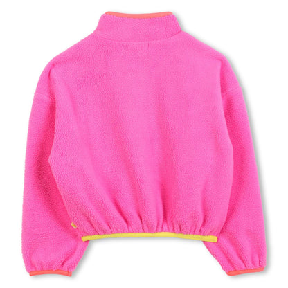 Billieblush Girls Pink Button-Up Polar Jacket