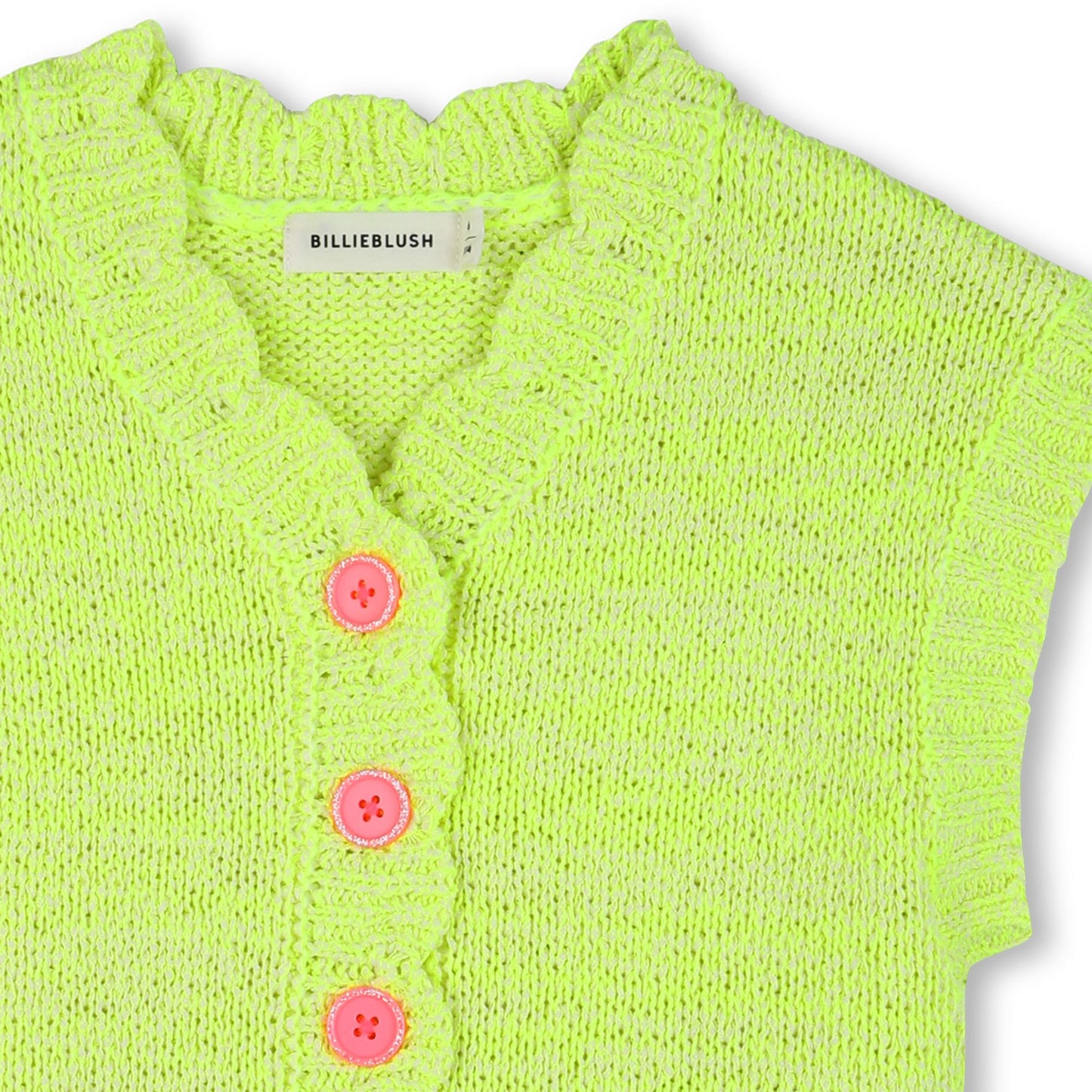 Billieblush Yellow Short Sleeve Knitted Cardigan