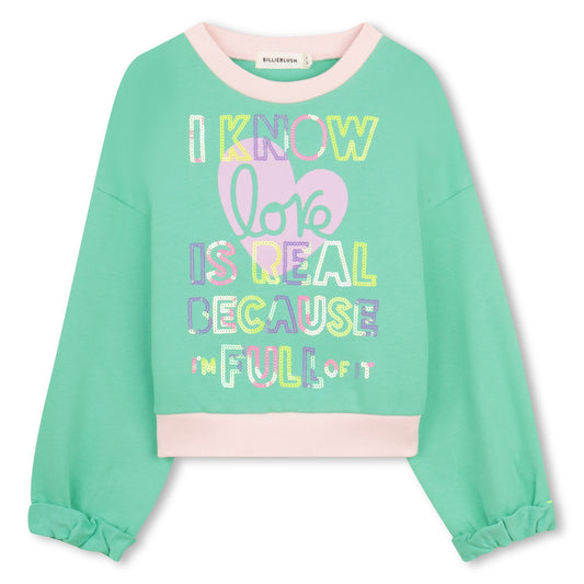 Billieblush Girls Green Sweatshirt