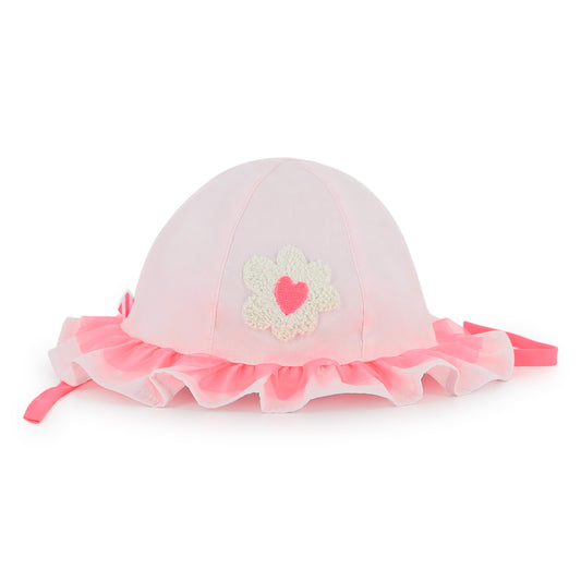 Billieblush Girls Pink Heart Sun Hat