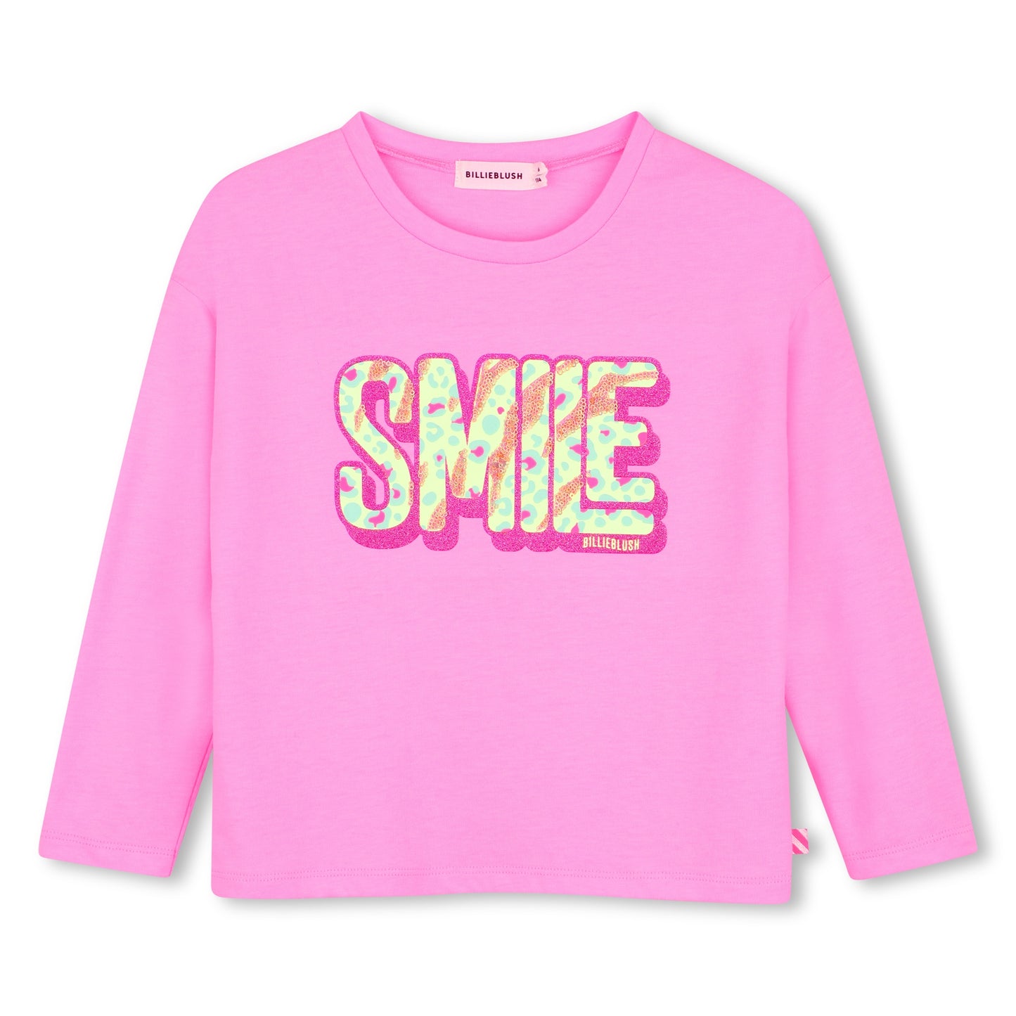Billieblush Girls Pink Smile Long Sleeved T-Shirt
