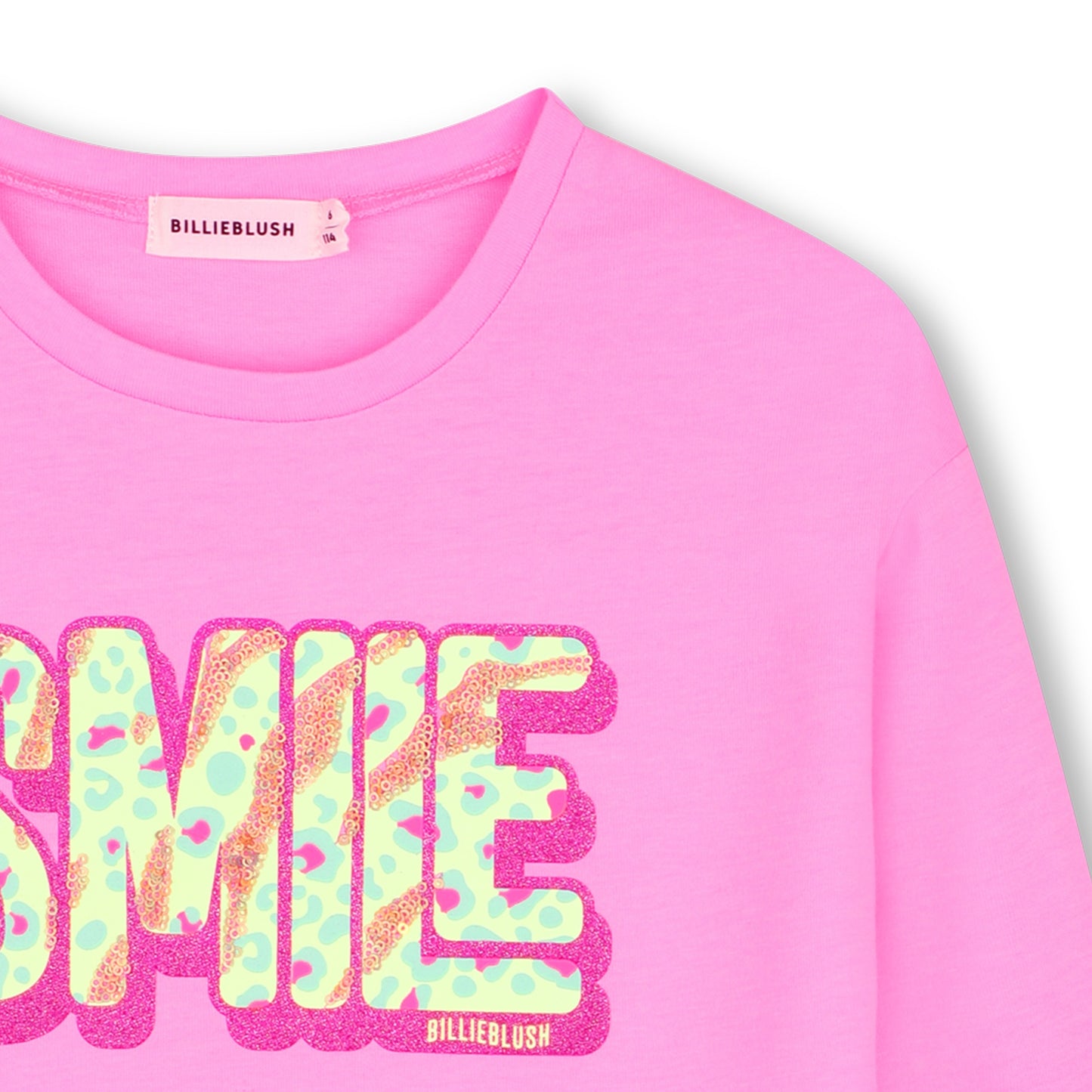 Billieblush Girls Pink Smile Long Sleeved T-Shirt