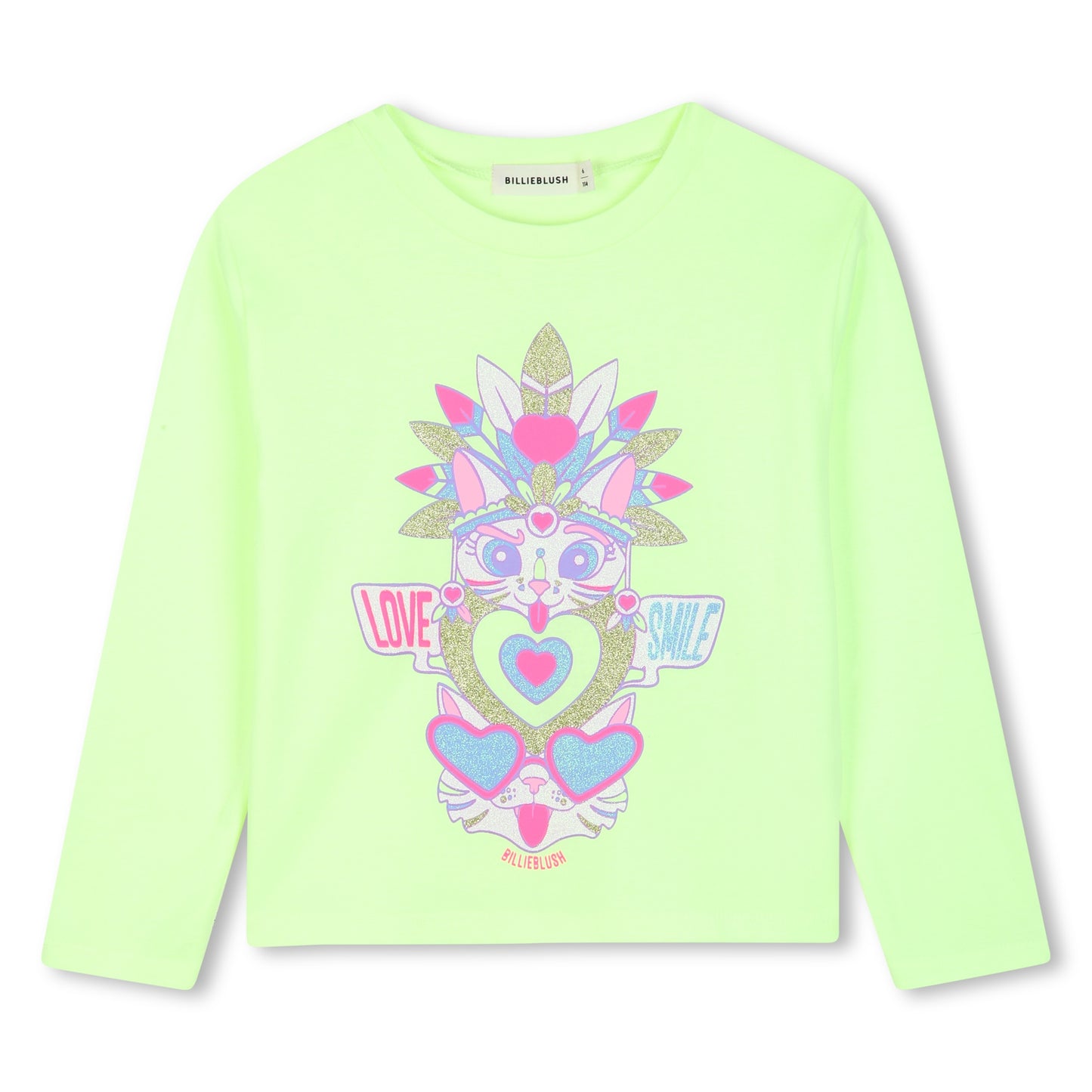 Billieblush Girls Green Lemon Long Sleeved T-Shirt