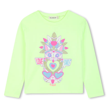 Billieblush Girls Green Lemon Long Sleeved T-Shirt