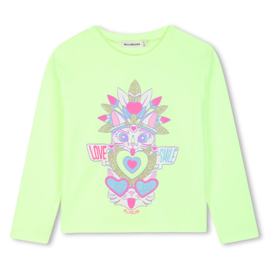 Billieblush Girls Green Lemon Long Sleeved T-Shirt