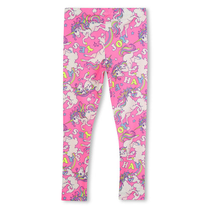 Billieblush Girls Pink Unicorn Design Leggings